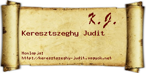 Keresztszeghy Judit névjegykártya